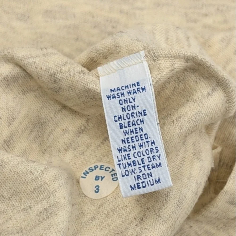 Vintage‎ Polo Ralph Lauren Turtleneck Mens Large Cream Heather USA Made